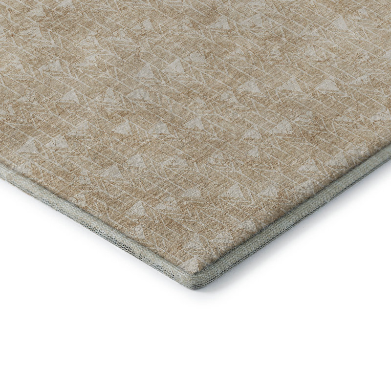 Premium Machine Washable Cerrito AMF514 Beige Rug, Round 8'