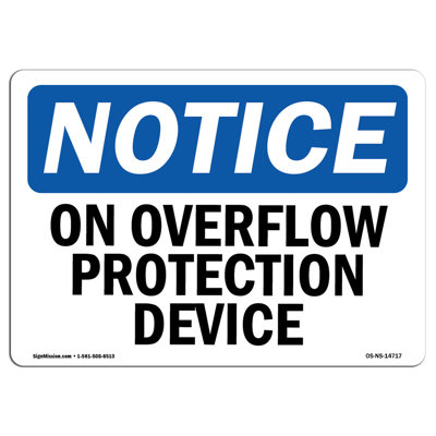 No Overflow Protection Device Sign