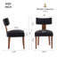 Chaise d'appoint rembourrée en bois massif-793518164