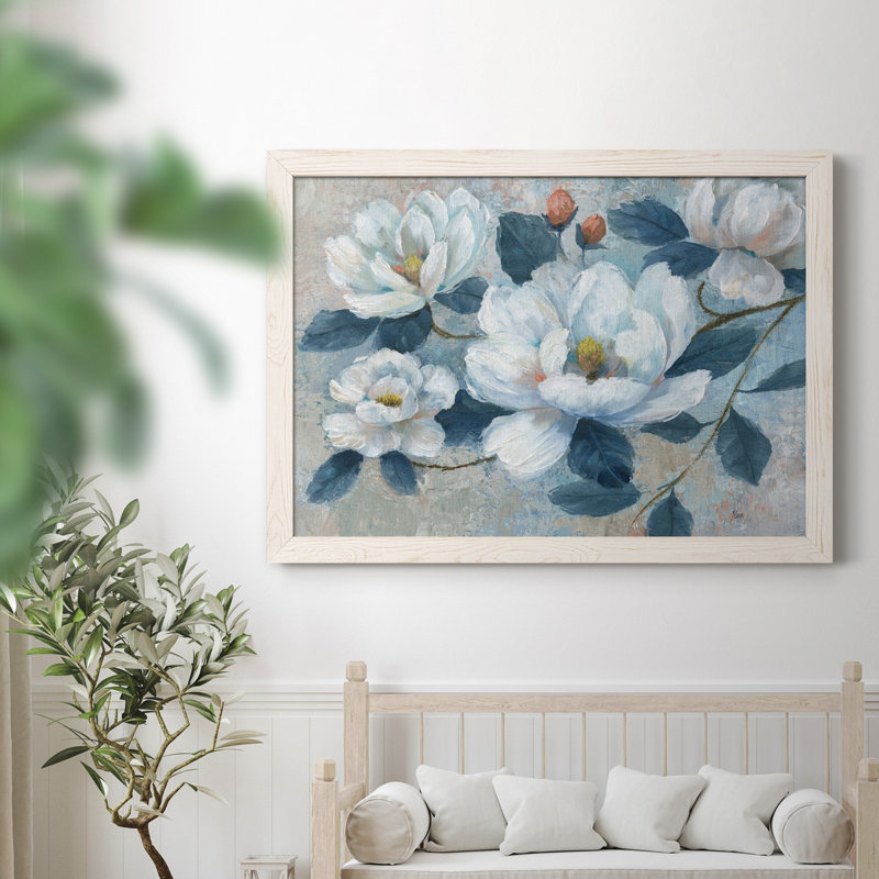 «Spring Bloom II», peinture sur toile encadrée, Blanc, H 31 po x l 44 po x P 0,75 po