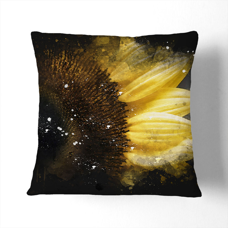 Sunflower Rising Cushion with Filling, 55cm H x 55cm W x 20cm D
