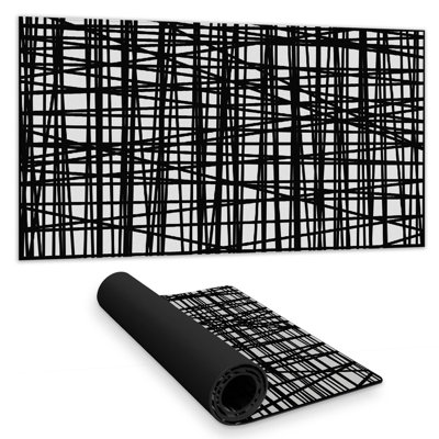 Abstract small stripes - 15.75"x31.50" Desk mat