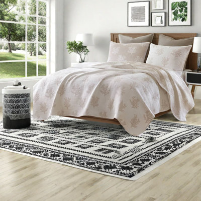 Cotton Blend Floral Quilt Set
