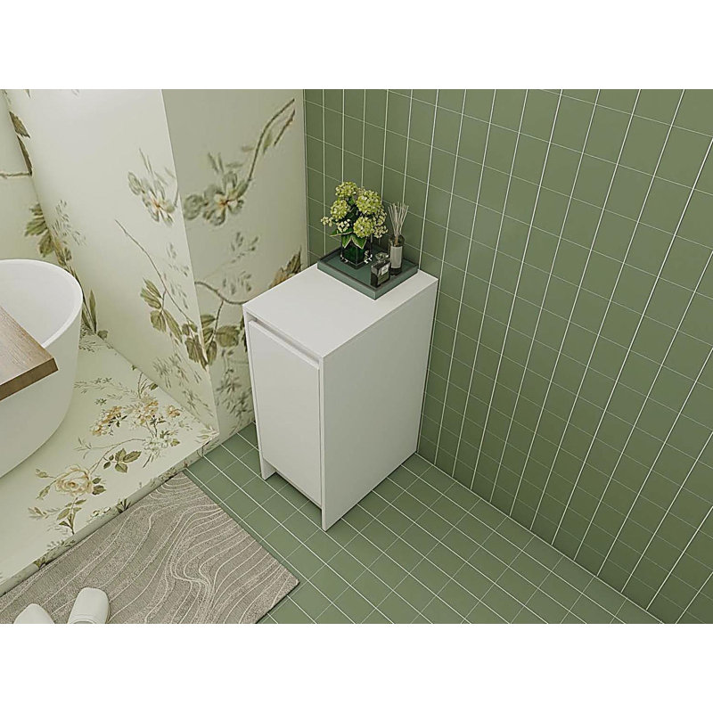 12" Freestanding Bathroom Storage Cabinets,Soft Close Doors,Floor Mounting Design