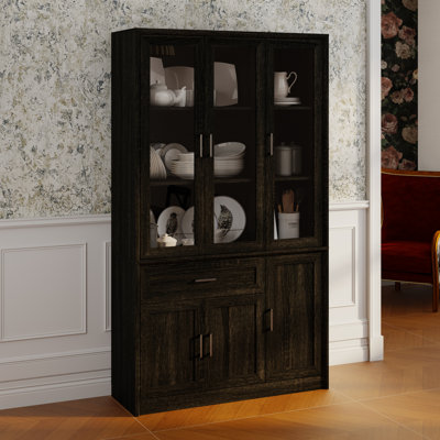 79.9" H 6-Door China Cabinet With Drawers by Ophelia & Co.