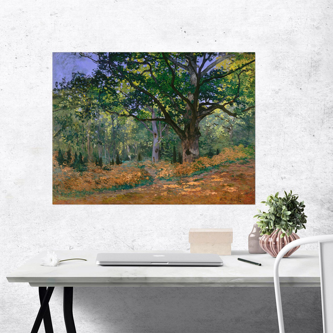 Poster Die Bodmer-Eiche, Wald von Fontainebleau von Claude Monet