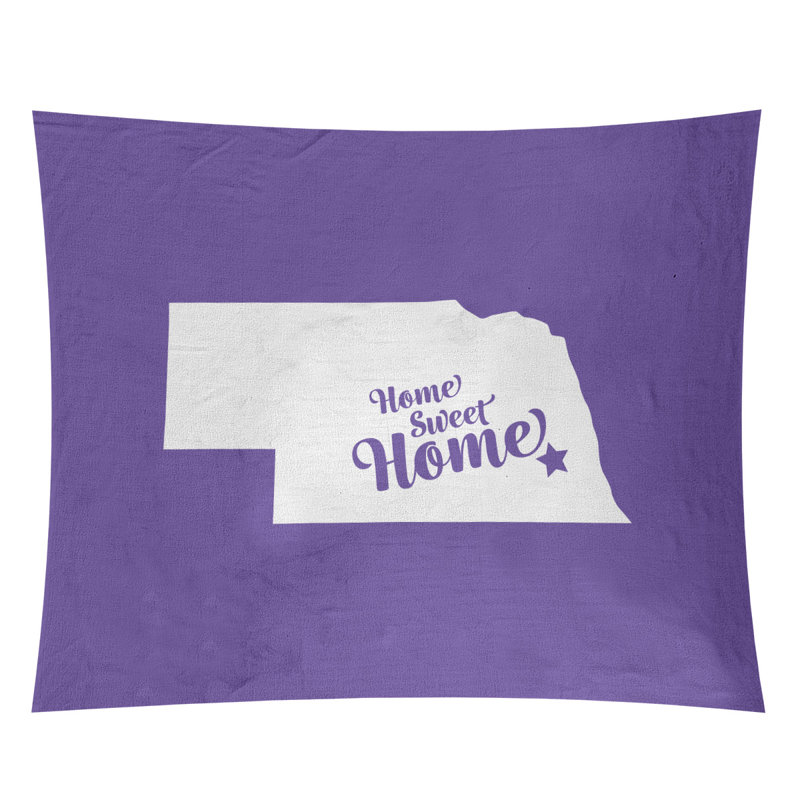 Tapisserie Home Sweet Lincoln, H 27,5 po x l 37,5 po, Mauve