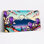 Ensemble de 1 tableau sur toile tendue de style japonais représentant le mont Fuji en fleurs et un magnolia violet