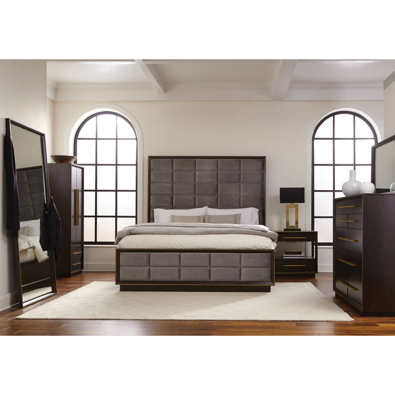 Ensemble de chambre avec grand lit 5 pièces Coto Durango, Grand, Brun