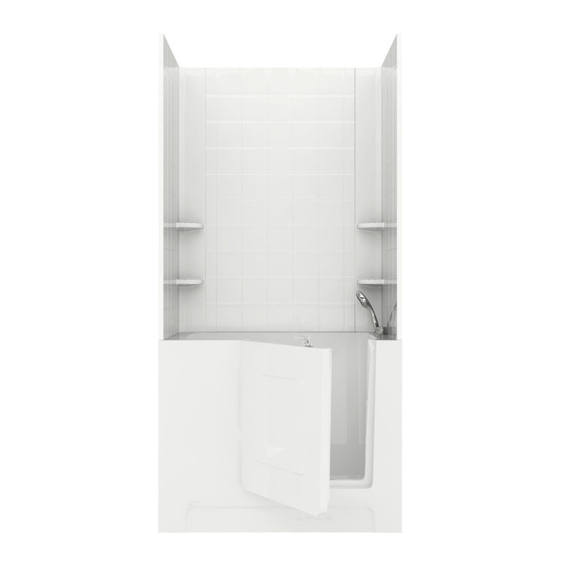 Telluride 47.25'' x 27'' Walk-in Whirlpool Acrylic Bathtub with Faucet, Right
