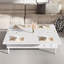 Table basse à plateau relevable avec 2 tiroirs, table basse moderne avec plateau pliable, table basse réglable multifonctionnelle avec compartiment de rangement caché pour le salon