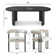 Fellman 6 - Person Double Pedestal Dining Set