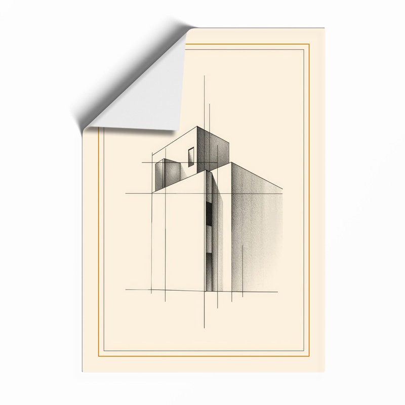 Modernist Structure Study Industrial - Framed Print, A4 - 29.7 x 21.0 cm, Unframed