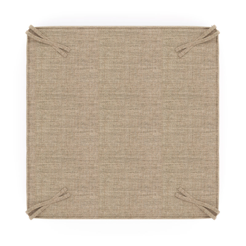 Sunbrella® Outdoor Ottoman Cushion, Cast Ash Sunbrella® Plainweave