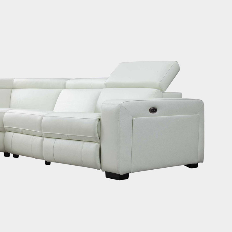 6 - Piece Leather Power Reclining Sectional