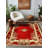 Susan Red Oriental Machine Printed Cotton Polyester Area Rug-1110133910
