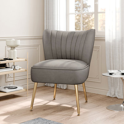 Dominique Velvet Wingback Chair