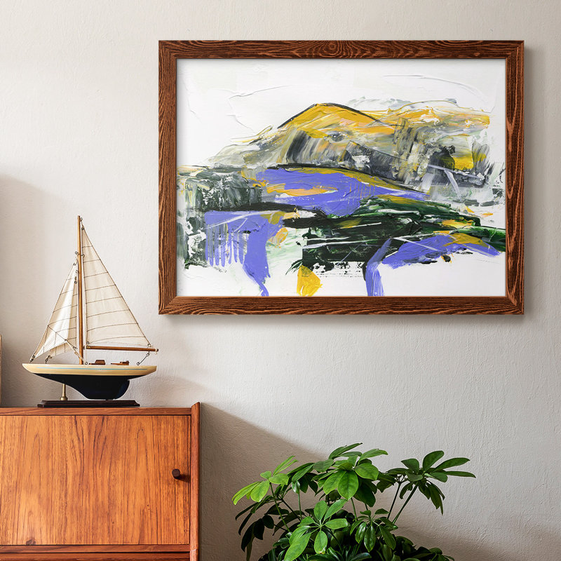 Silent Mountain V, reproduction d'art sur toile, Cadre érable, H 18 po x l 26 po x P 1,5 po