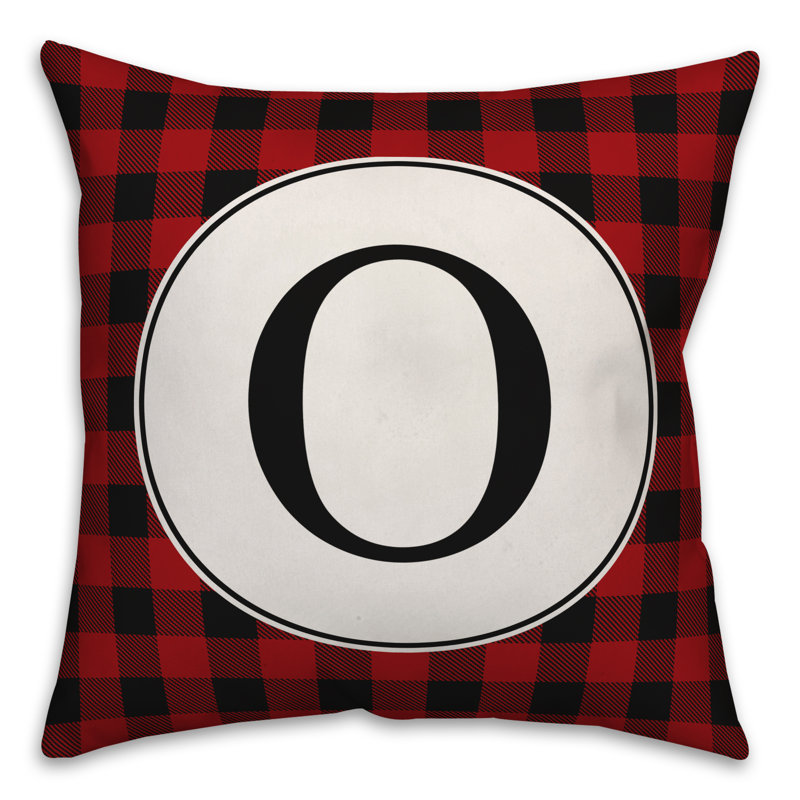 Plaid Throw Pillow, O