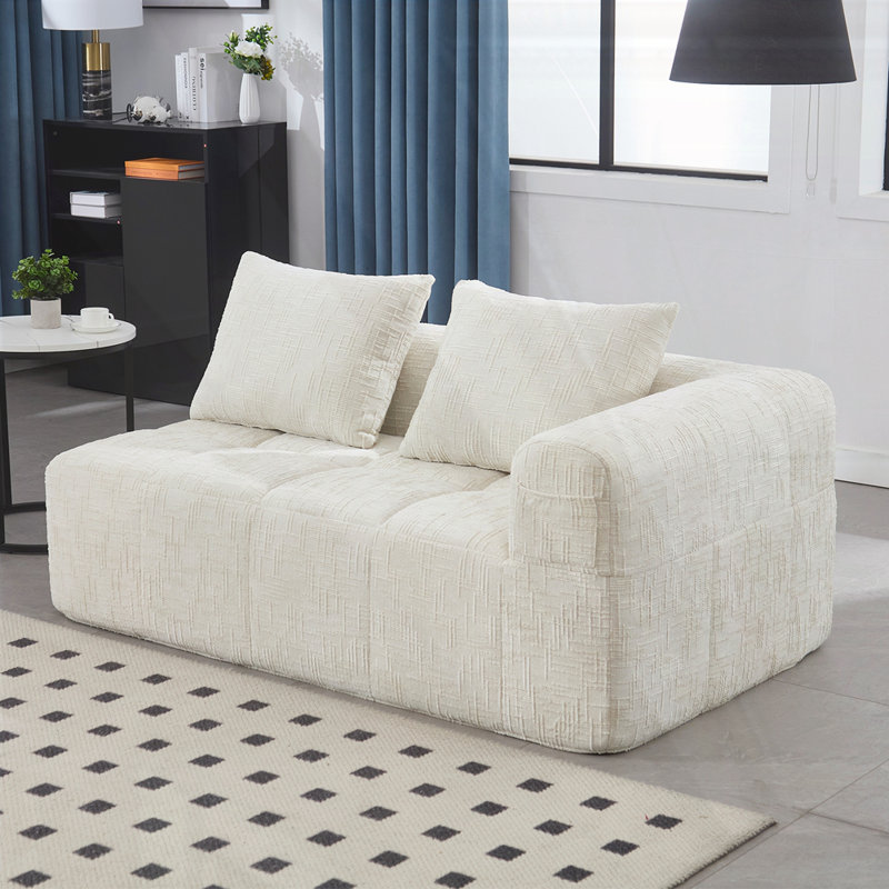 Canapé en chenille, Beige