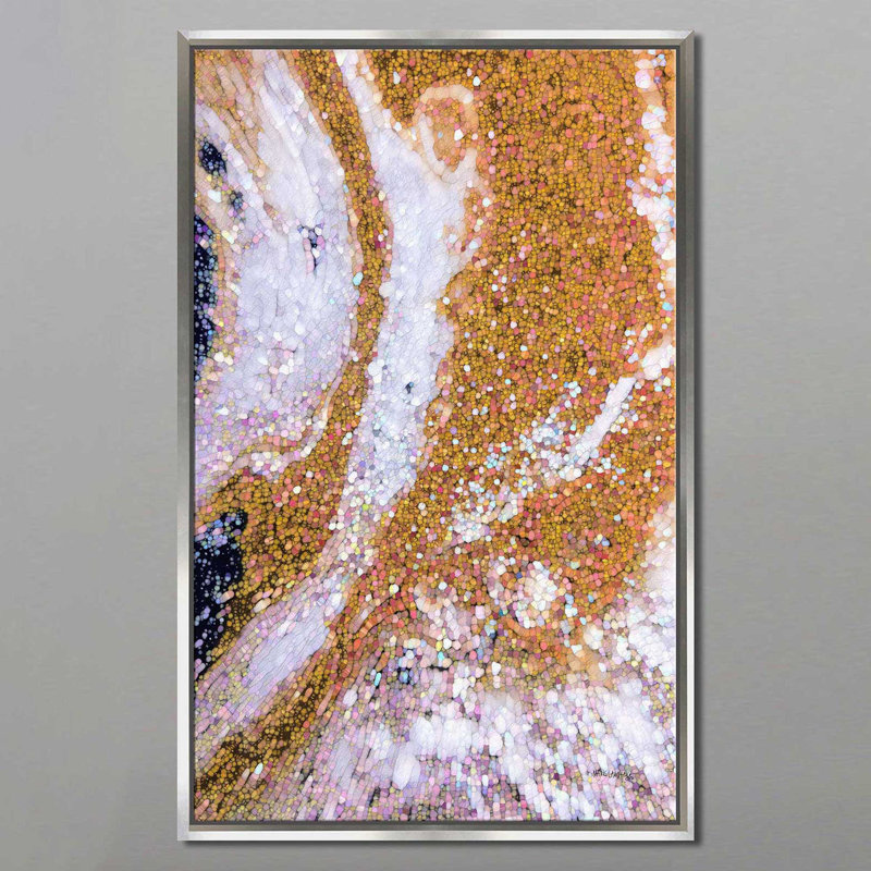 Jean 12: 32 «If I Be Lifted Up» par Mark Lawrence - reproduction, Cadre flottant argent, H 51,5 po x l 31,5 po x P 2 po