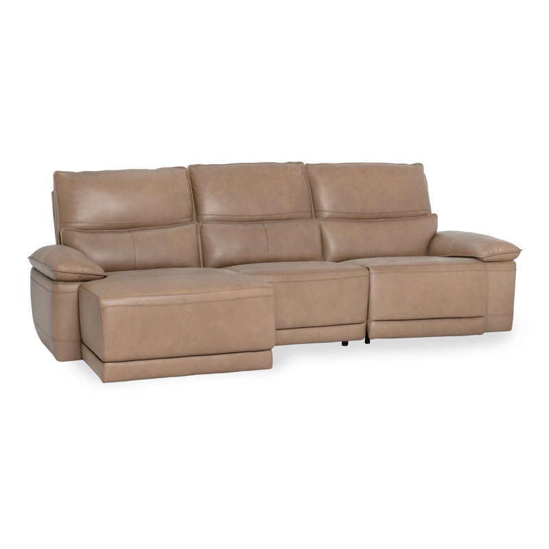 Canapé modulaire inclinable électrique en cuir Branford