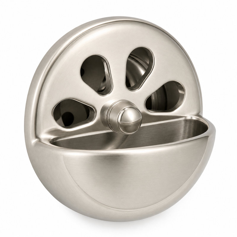 Plaque de débordement et bouchon de protection Strom Living P0877, Nickel mat