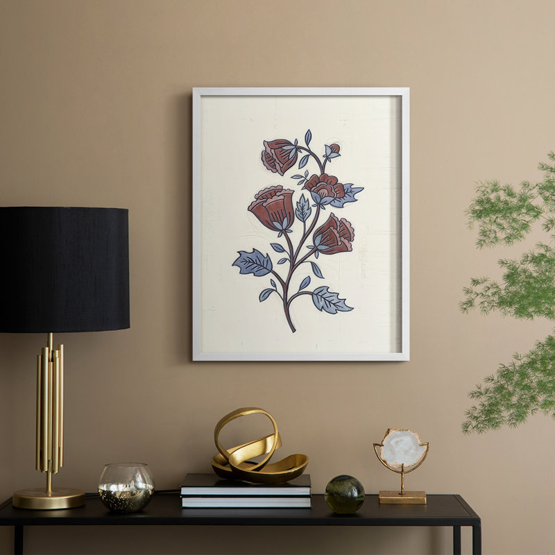 «Hand Drawn Blooms I», H 11 po x l 9 po, Blanc