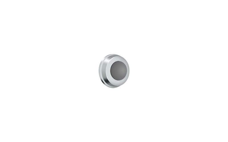 Door Stop, Polished Chrome