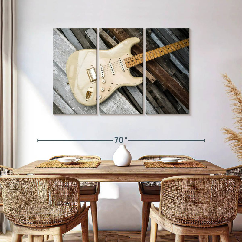 Guitare Abarca sur planches, H 36 po x l 57 po