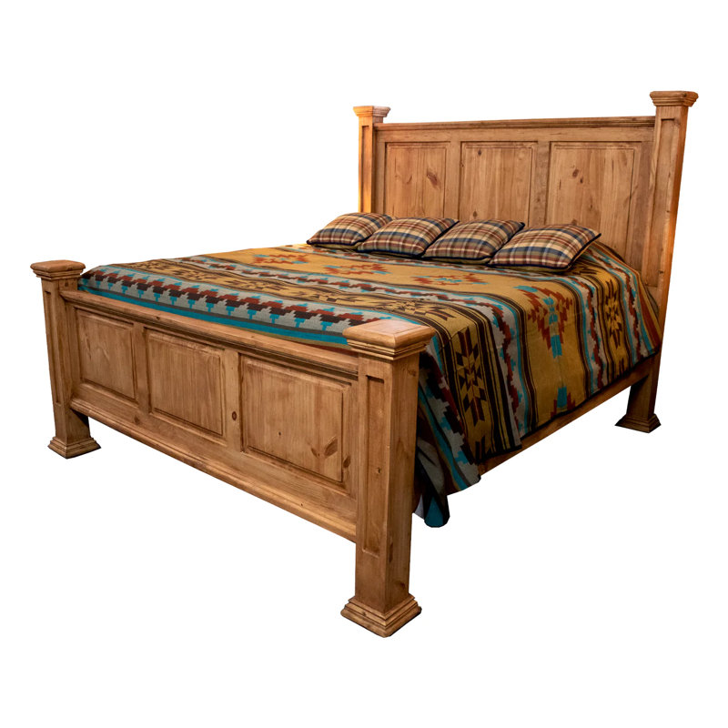 Dhaill King Solid Wood Panel Bed