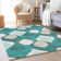 Washable Geometric Indoor / Outdoor Rug