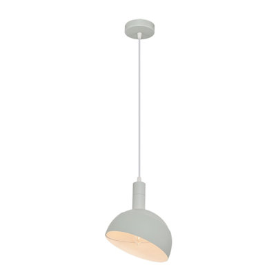 Elegant Scandinavian Chandelier, Grey Metal Body, 7.1 in Diameter x 47.2 in Height | 1 x E14 Socket (Bulb Not Included), Stylish Acrylic Cap | Perfect for Dining Room, Living Room, & Modern Home Décor