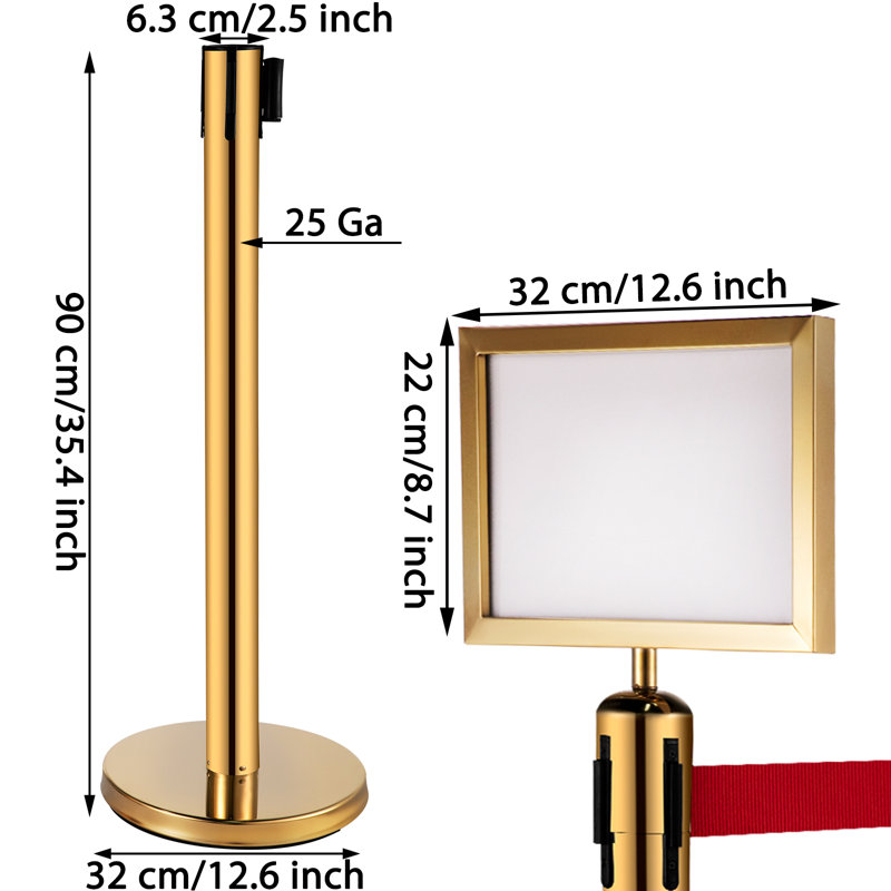 VEVOR 35'' H x 79'' W Stanchion System