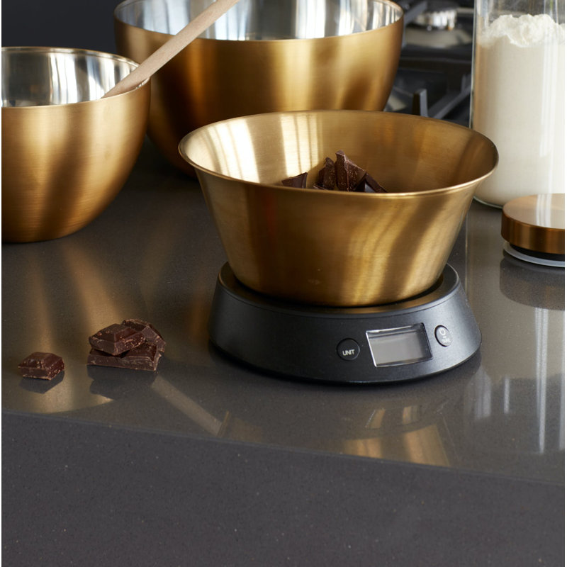 MasterClass Electronic Dual Dry and Liquid Scales with Brass Finish Bowl