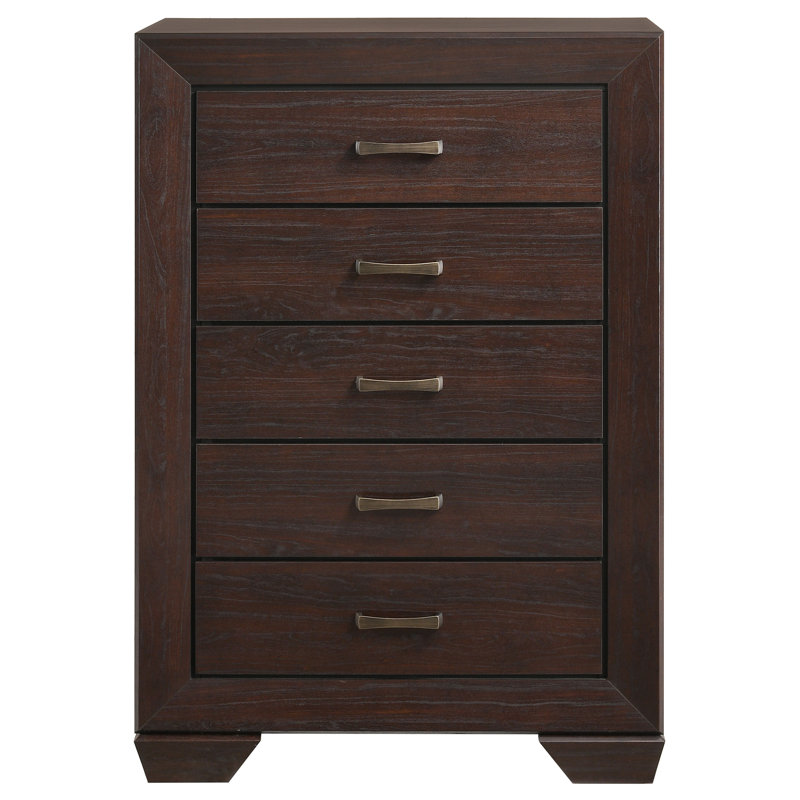 Kauffman 5-Drawer Bedroom Chest Dark Cocoa, Dark Cocoa