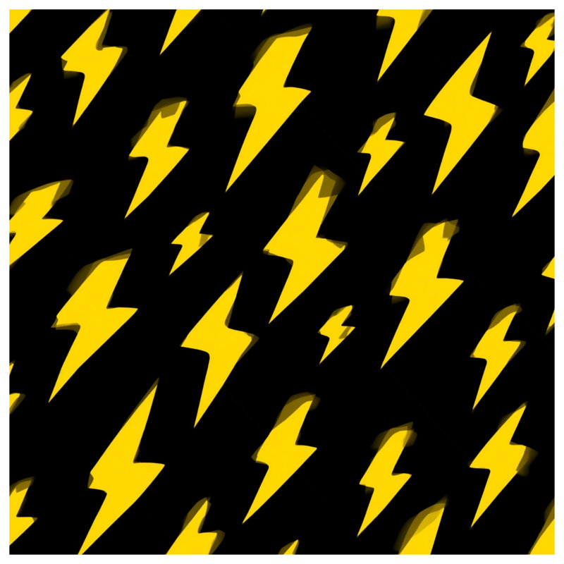 Tapis de bain jaune à éclairs jaunes, 34in W x 21in L