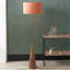 Henry 26cm H Cotton Drum Lamp Shade ( Clip On ) in Orange