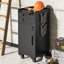 Armoire à outils en métal, organisateur de rangement de garage robuste avec portes verrouillables, établi mobile à panneaux latéraux perforés pour garage
