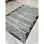 Gray Hand-Knotted Wool Striated Horizon Geometric Modern Contemporary Carpet Rug-1785826042