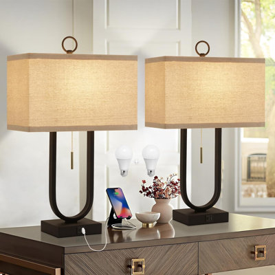 Maclane Metal USB Table Lamp