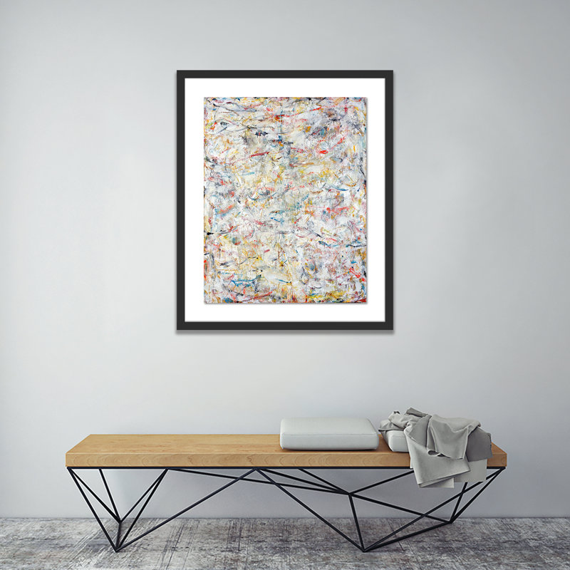 Elysium #21 Painting by Brad Ellis, 40" H x 33" W x 2.5" D, Black