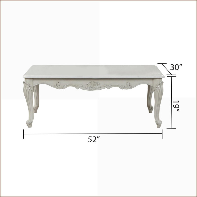 Table basse traditionnelle en bois gris pour salon, grande surface, aucun assemblage requis