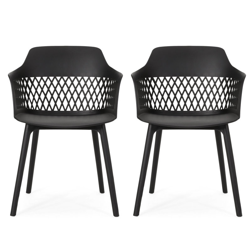 Outdoor Chair Azalea - , Frame, Modern Vibe, Black Polypropylene, 23.36in D, 21.34in W, 32.64in H, 12.12lb Wt Feature, Clean Lines, 23in Deep, 21.5in Wide, 33in Tall, Heavy