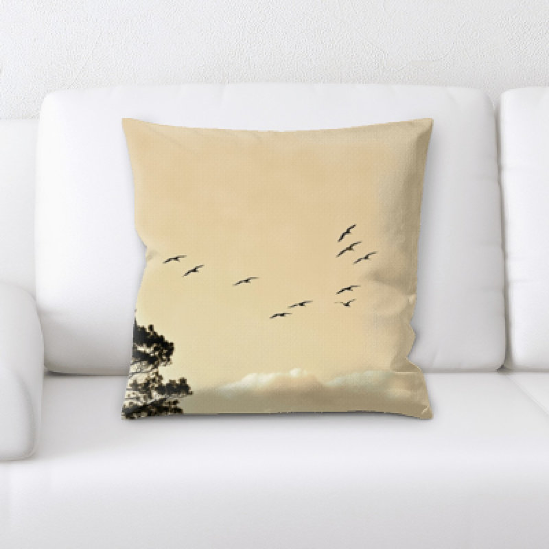Coussin décoratif oiseau Chagoya