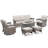 Anferney 6-Piece Outdoor Patio Sofa Conversation Set With Fire Pit Table-151323520