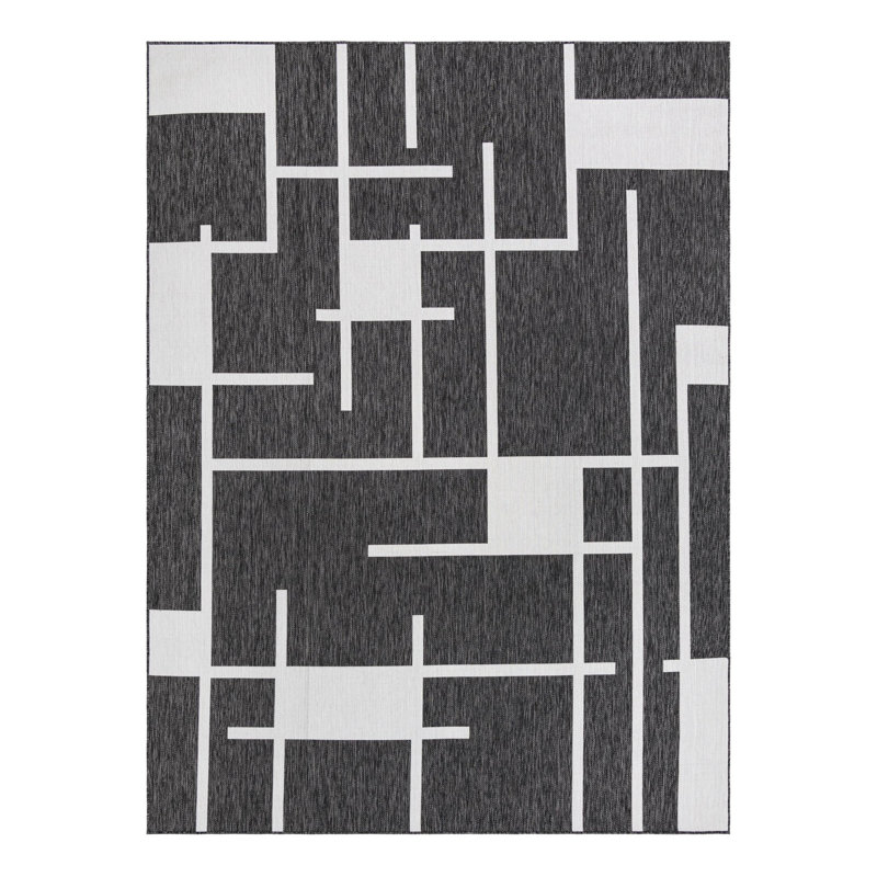 Tapis intérieur / extérieur d'extérieur moderne, Rectangle 9 pi x 12 pi
