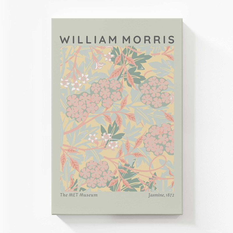 «Soft Sage Jasmine» par William Morris, 72" H x 48" W x 1.25" D, Stretched Canvas