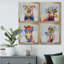 «Groovy Pig and Sky», ensemble de 4 peintures sur toile encadrées-60148713-60148716