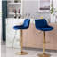 Repose-pieds chromés et mécanisme réglable en hauteur avec surface moelleuse réglable + tabouret de bar Golden Legs, 2 ensembles-439362392